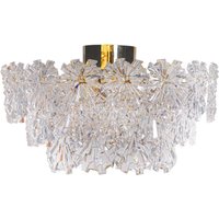 Deckenlampe Kristall 51,5 cm breit in Gold 3-flammig E14 von By Rydéns