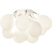 Deckenlampe Weiß matt B: 30 cm 3-flammig G9 Metall Glas von By Rydéns