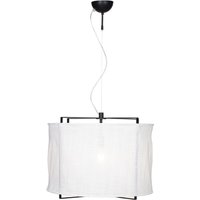 Hängelampe Weiß Schwarz B: 61,5 cm Metall Stoff E27 von By Rydéns