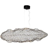 LED Pendelleuchte Metall Schwarz 76 cm breit Draht Schirm von By Rydéns