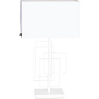 Nachttischlampe Stoff Metall E27 69 cm hoch Weiß Modern von By Rydéns