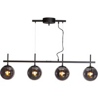 Pendelleuchte Schwarz Grau B: 117 cm Metall Rauchglas 4x E27 von By Rydéns