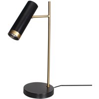 Schreibtischlampe Gold Schwarz 49 cm Metall GU10 verstellbar von By Rydéns