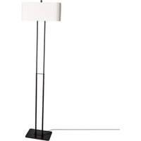 Stehlampe 150 cm klein Schwarz Weiß eckig Stoff Metall E27 von By Rydéns