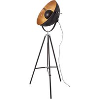 Stehlampe Dreibein in Schwarz Gold E27 160 cm Metall von By Rydéns