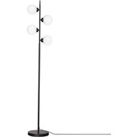 Stehlampe Wohnzimmer 160 cm Schwarz Weiß Metall Glas 4x G9 von By Rydéns