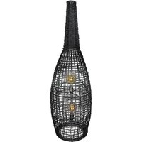 Stehlampe klein 120 cm Schwarz E27 aus Seegras Korb von By Rydéns