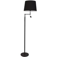 Stehlampe mit Leselampe 157 cm Schwarz Stoff Metall E27 + LED von By Rydéns