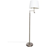 Stehleuchte mit Leselampe 157 cm Messing antik Weiß E27 + LED von By Rydéns