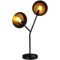 Tischlampe 2-flammmig 59 cm Schwarz Gold aus Glas Metall von By Rydéns