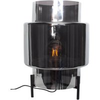 Tischlampe E27 37 cm Metall Rauchglas Dreibein von By Rydéns
