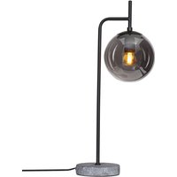 Tischlampe Metall Rauchglas 60 cm Schwarz Grau E27 von By Rydéns