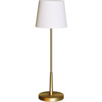Tischleuchte Gold Weiß 68,5 cm E27 Metall Stoff Modern von By Rydéns