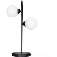 Tischleuchte Metall Glas 55 cm hoch Schwarz Weiß von By Rydéns