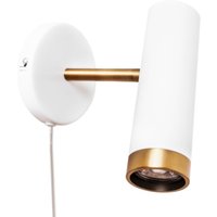 Wandleuchte mit Kabel Schalter Weiß Gold GU10 verstellbar von By Rydéns