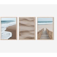 Ozean Vibes Drucke Satz Von 3 | Frankreich Atlantik Wanddruck, Sandstrand Kunstdruck, Schöne Original-Fotografie Drucken Aus von ByCamiLoris