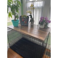 Rustikale Hundekotenabdeckung, Hundeboxendecke, Hundeboxenkiste, Hundehütte, Holzkiste, Katzenmöbel von ByChelseaNicole