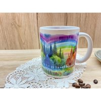Bunte Tasse Kaffeetasse Bunt Bedruckt Zauberwald Regenbogen Bunte Gemütlich Frühling Ostergeschenk Muttertag Bunte Tasse Kaffeetasse Bunt Bedruckt Zauberwald Regenbogen Bunte Gemütlich Frühling Ostergeschenk Muttertag von ByClaudias