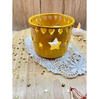 Handgetöpfertes Keramik-Windlicht Für Teelichter Windlicht Keramik Groß Gelb Geschenk Ostern Muttertag Handgetöpfertes Keramik-Windlicht Für Teelichter Windlicht Keramik Groß Gelb Geschenk Ostern Muttertag von ByClaudias