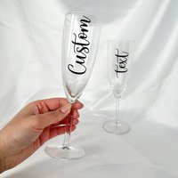 Benutzerdefinierte Champagner Glas von ByCreamAndSugar