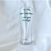 Benutzerdefinierte Text Bierglas von ByCreamAndSugar