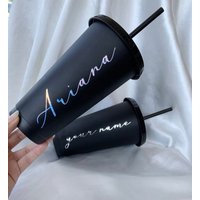 Personalisierte Schwarzer Becher von ByCreamAndSugar