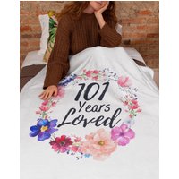 101 Jahre Geliebte Decke, 101. Geburtstagsgeschenke Für Frauen, Alte Frauendecke, Überwurfdecken Sie Oma Gigi, Individuelle Decke von ByHandcraft