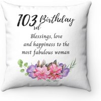 103 Jahre Geburtstag Geschenke Für Frauen, 103. Kissen Sie, Personalisierte Dekokissen Mama Oma Jahre, Geliebt von ByHandcraft