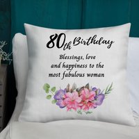 80Er Geburtstagskissen, Geburtstagsgeschenk, Geburtstagsgeschenk von ByHandcraft