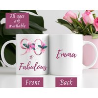 90 Und Fabelhafte Kaffeetasse Für Frau, 90. Geburtstagsgeschenk Sie, Personalisierte Geburtstagsbecher, Jahre Alt Partygeschenk, Geliebt von ByHandcraft