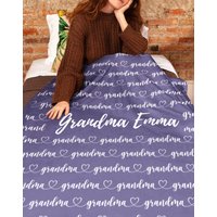Personalisierte Oma Decke, Personalisierte 90 Jahre Geliebt, Geschenke Für Oma, Weihnachtsgeschenk, Überwurf Decke von ByHandcraft