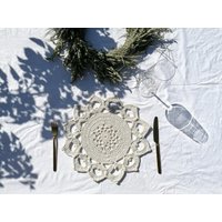 Mandala Baumwolle Tischsets, Boho Häkeldeckchen, Tischset, Rustikales Wohndekor von ByIsabelleDesign