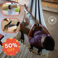 Mayan Angebot Netzhängematte | M + Seil- Und Holzaufhängset - Handgewebt Aus Baumwolle Mayan Angebot Netzhängematte | M + Seil- Und Holzaufhängset - Handgewebt Aus Baumwolle von ByMayanDreams