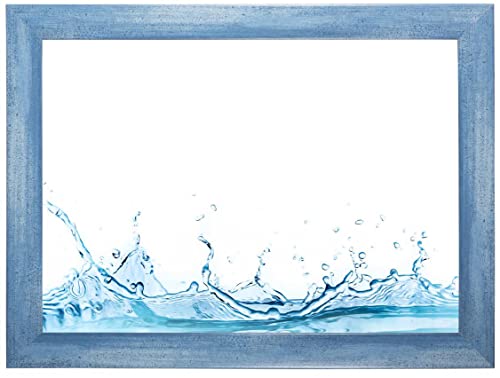 ByMoris Bilderrahmen 11 x 16 cm in Hell-Blau gewischt mit bruchsicherem Acrylglas - Alle Größen von ByMoris