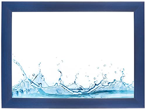 ByMoris Bilderrahmen 19 x 27 cm in Dunkel-Blau gewischt mit bruchsicherem Acrylglas - Alle Größen von ByMoris