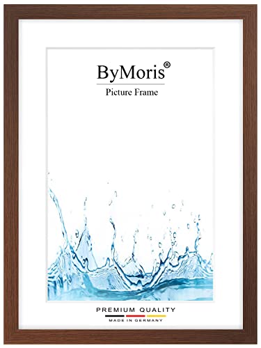 ByMoris Bilderrahmen nach Maß 16 x 25 cm in Wenge mit Antireflex-Acrylglas, Poster Puzzle Portrait Foto Holz Rahmen von ByMoris