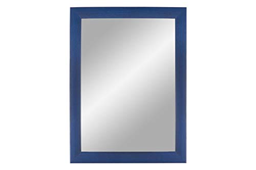 ByMoris Spiegelrahmen Dunkelblau gewischt 40x40 cm Wandspiegel Deko-Spiegel mit MDF-Holz Rahmen Modern Vintage alle Größen individuell Maß gefertigt 100% Made in Germany von ByMoris