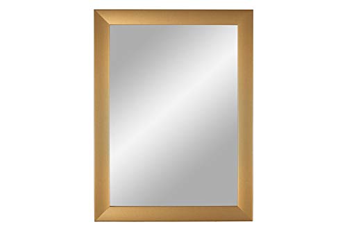 ByMoris Spiegelrahmen Gold schlicht 80x30 cm Wandspiegel Deko-Spiegel mit MDF-Holz Rahmen Modern Vintage alle Größen individuell Maß gefertigt 100% Made in Germany ByMoris Spiegelrahmen Gold schlicht 80x30 cm Wandspiegel Deko-Spiegel mit MDF-Holz Rahmen Modern Vintage alle Größen individuell Maß gefertigt 100% Made in Germany von ByMoris