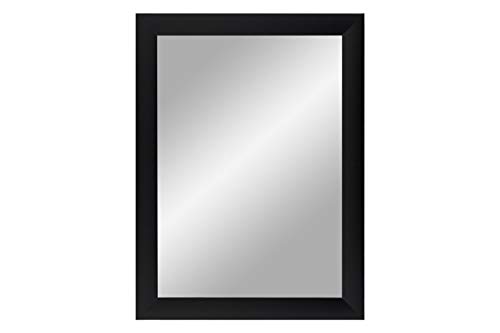 ByMoris Spiegelrahmen Schwarz matt 65x35 cm Wandspiegel Deko-Spiegel mit MDF-Holz Rahmen Modern Vintage alle Größen individuell Maß gefertigt 100% Made in Germany von ByMoris