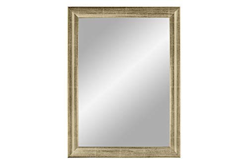 ByMoris Spiegelrahmen Silber Leaf 50x160 cm Wandspiegel Deko-Spiegel mit MDF-Holz Rahmen Modern Vintage alle Größen individuell Maß gefertigt 100% Made in Germany von ByMoris