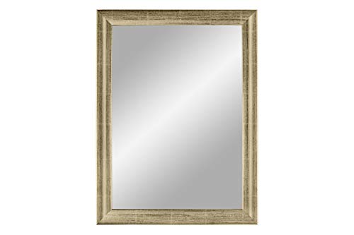 ByMoris Spiegelrahmen Silber Leaf 80x160 cm Wandspiegel Deko-Spiegel mit MDF-Holz Rahmen Modern Vintage alle Größen individuell Maß gefertigt 100% Made in Germany von ByMoris