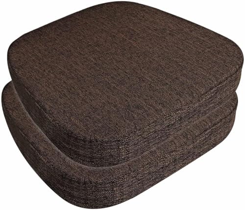 4er/2er/6er-Set Sitzpolster for Esszimmerstühle mit Bändern, Stuhlkissen, Memory Foam-Stuhlpolster for die Küche, Sitzkissen mit rutschfester Rückseite(#4,2pcs 40x38x5cm) von ByNGSDCC