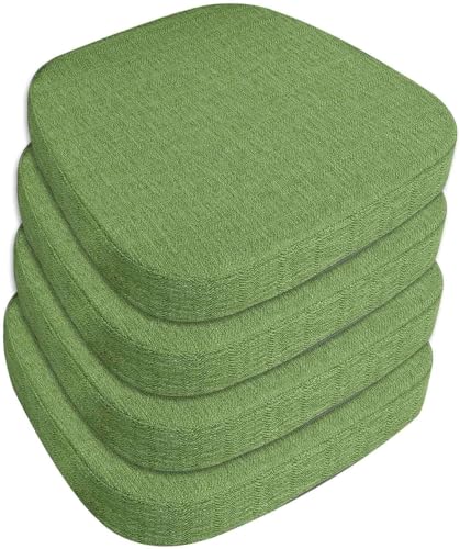 4er/2er/6er-Set Sitzpolster for Esszimmerstühle mit Bändern, Stuhlkissen, Memory Foam-Stuhlpolster for die Küche, Sitzkissen mit rutschfester Rückseite(#7,4pcs 43x40x3cm) von ByNGSDCC