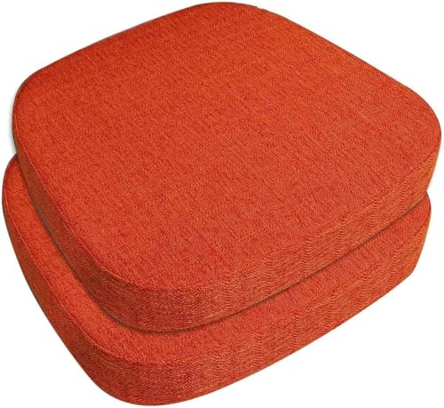 4er/2er/6er-Set Sitzpolster for Esszimmerstühle mit Bändern, Stuhlkissen, Memory Foam-Stuhlpolster for die Küche, Sitzkissen mit rutschfester Rückseite(#8,2pcs 43x42x5cm) von ByNGSDCC