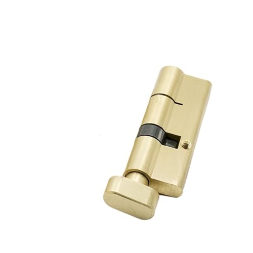 Europrofilschloss, Goldfarbener Doppel- oder Einzelzylinder, offen, for den Innenbereich, 80/85/90/95/100/105/110 mm, Türzylinder, Messingschloss, verlängert, 3 Schlüssel, 80 mm((35-70knob)105mm) von ByNGSDCC