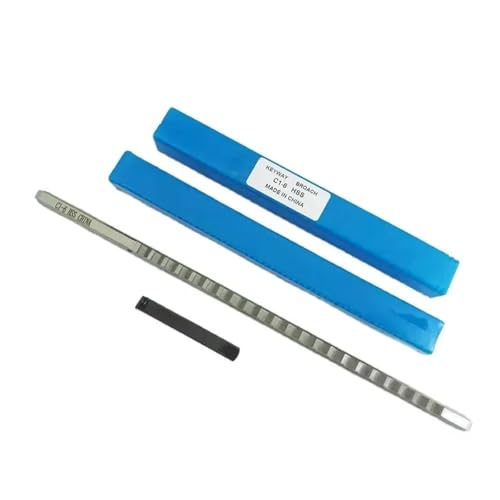 HSS 6 mm C1 Push-Type Keilnut-Räumwerkzeug, metrische Größe HSS Keilnut + Unterlegscheibe Schneidwerkzeug for CNC-Fräser Metallbearbeitung(8mm C) von ByNGSDCC