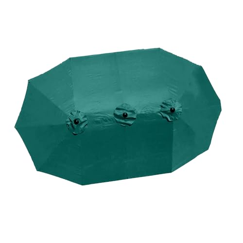 Sonnenschirm, Doppelseitiger Ersatzschirm, 12-Speichen-Ersatzstoff for die Oberseite des Strandschirms, 15-Zoll-Ersatzstoff for dreifachen Sonnenschirm, UV-beständiges Segeltuch(Dark Green) von ByNGSDCC