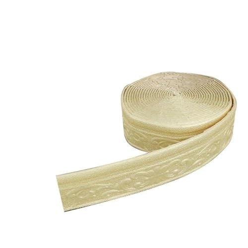 Tapeten, 3D-Wandbordüre, wasserdicht, selbstklebend, Wandverkleidung, Bordüre, Schaumstofffliesen, Aufkleber, Sockelleiste for die Heimdekoration, 10 m/Rolle(Gold) von ByNGSDCC
