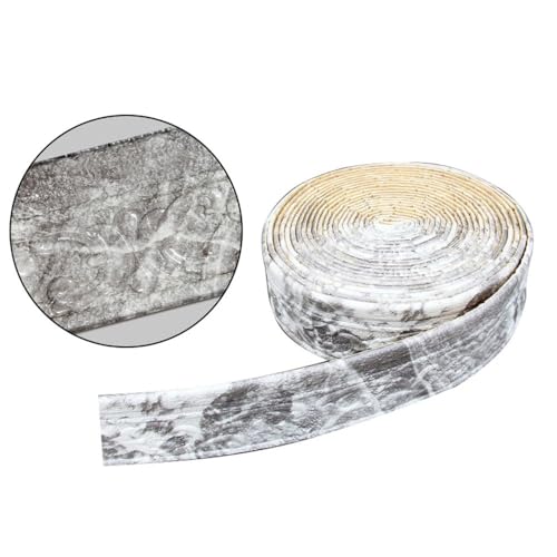 Tapeten, 3D-Wandbordüre, wasserdicht, selbstklebend, Wandverkleidung, Bordüre, Schaumstofffliesen, Aufkleber, Sockelleiste for die Heimdekoration, 10 m/Rolle(Gray) von ByNGSDCC