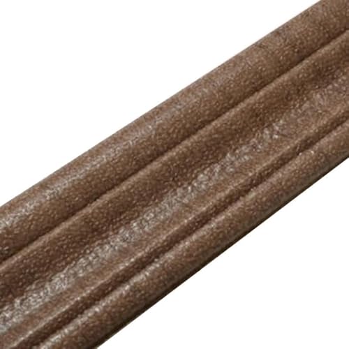Tapeten, 3D-Wanddekorlinie Sockelleiste Selbstklebende wasserdichte Bodenplatte Tapete Wohnzimmer Dekoration Wandaufkleber(Black/Walnut) von ByNGSDCC